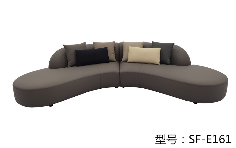 SF-E161皮沙发   (月亮沙发）