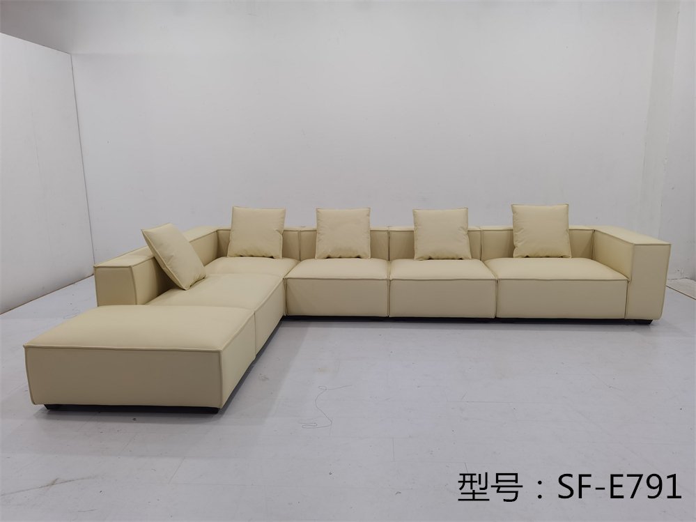 SF-E791 皮沙发  （豆腐块）