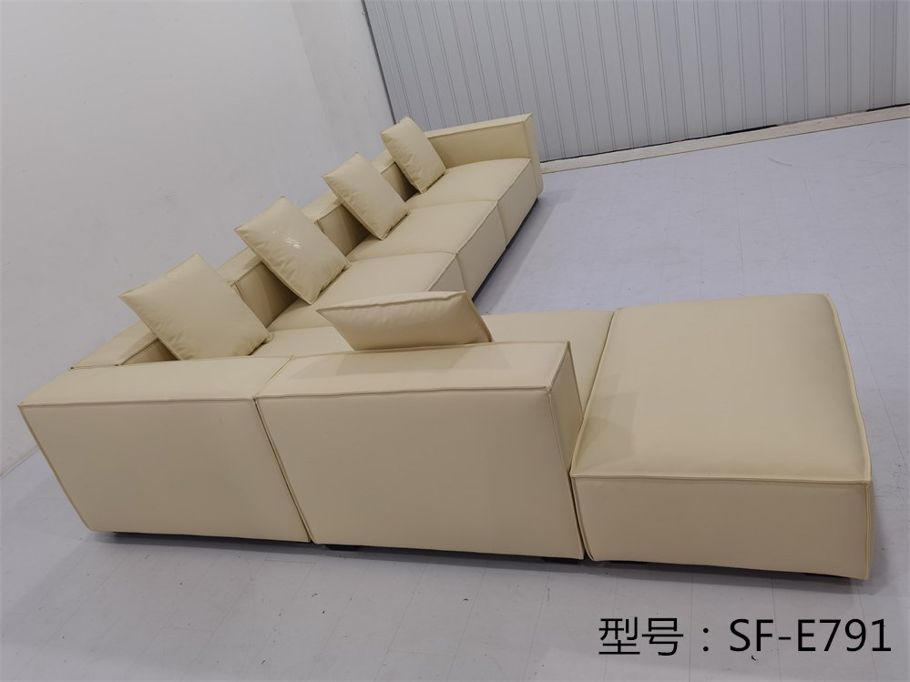 SF-E791 皮沙发  （豆腐块）